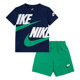 Nike Sportswear Split Futura Shorts Set - Stadium Green