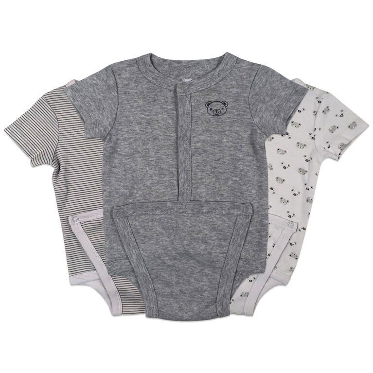 Koala Baby 3-Pack Diaper shirt - Grey, Preemie