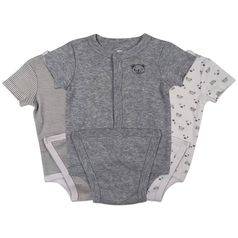 Koala Baby 3-Pack Diaper shirt - Grey, Newborn
