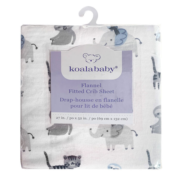 Koala Baby - Drap de lit de bébé 1 paquet blanc / gris
