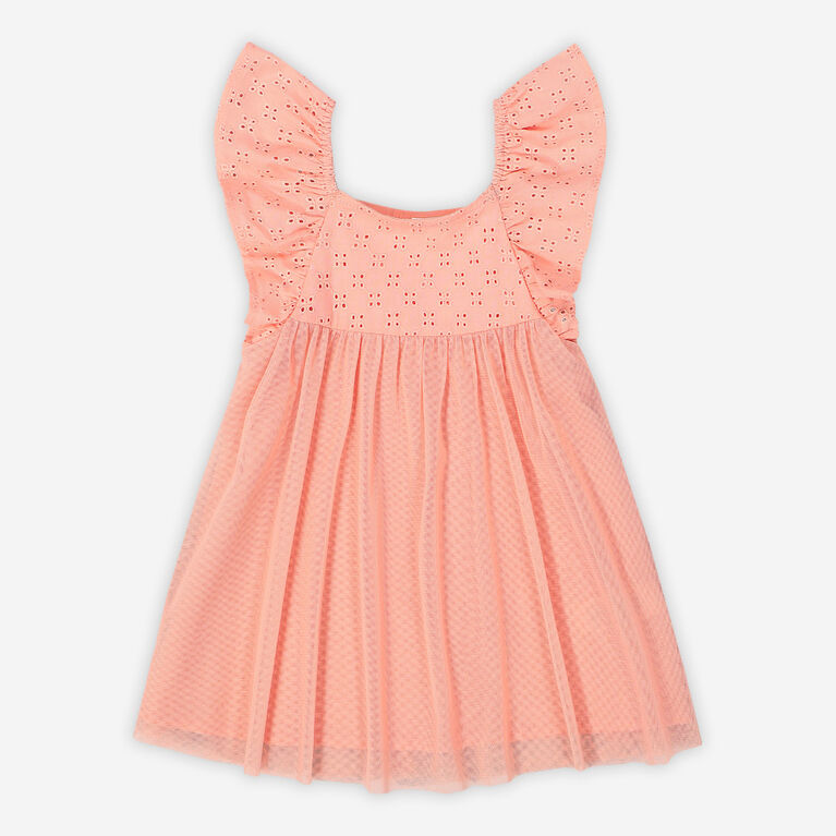 Rococo Robe Mesh Corale 6/9M