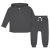 Gerber Childrenswear - 2-Piece Toddler Charcoal Waffle Knit Hoodie & Jogger Set 18M
