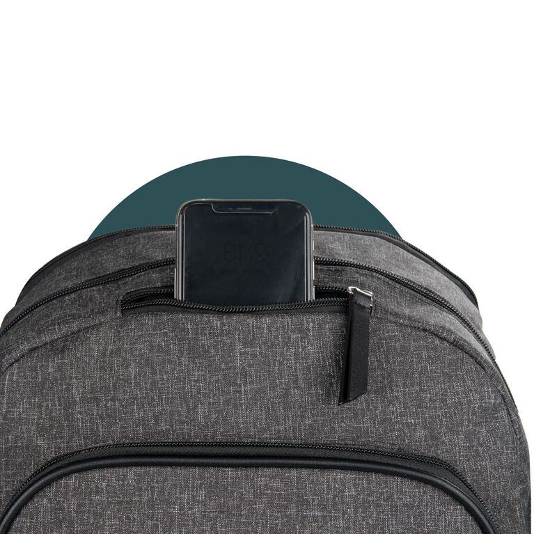 Baby Boom Places & Spaces Backpack Diaper Bag - Charcoal