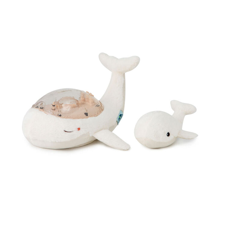 Tranquil Whale de Cloud b Ensemble Veilleuse Baleine Blanche à Effet Sous-Marin et Musique avec hochet en peluche