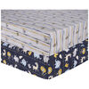 Sammy & Lou 2-Pack Microfiber Fitted Crib Sheet Set  - Zambia