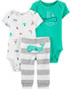 Carter's 3 piece Whale Set green - 6-9 mois