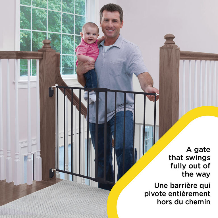 Safety 1st Top of Stairs Expanding Metal Gate - Black