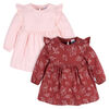 Gerber Childrenswear - Lot de 2 robes babydoll - Feuilles orange foncé