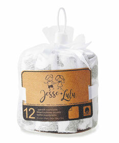 Jesse & Lulu Lot de 12 gants de toilette sur le thème du ciel : gris