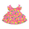 Robe à volants en popeline 2 pièces Sterling : rose citron