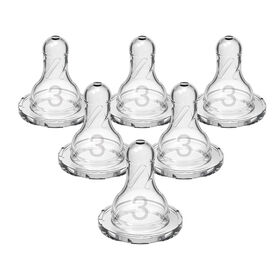 Silicone Narrow Nipples, Level 3 6 Pack