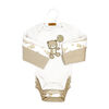 Naturelle 4 Pack Long Sleeve Bodysuit: Beige 3M