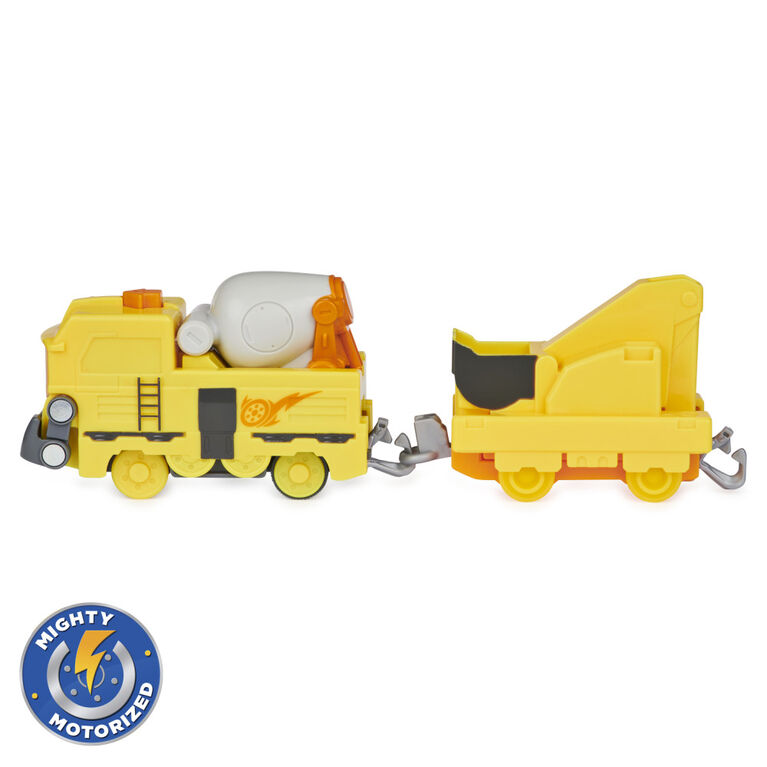Mighty Express, Build-It Brock Motorized Toy Train with Working Tool and Cargo Car