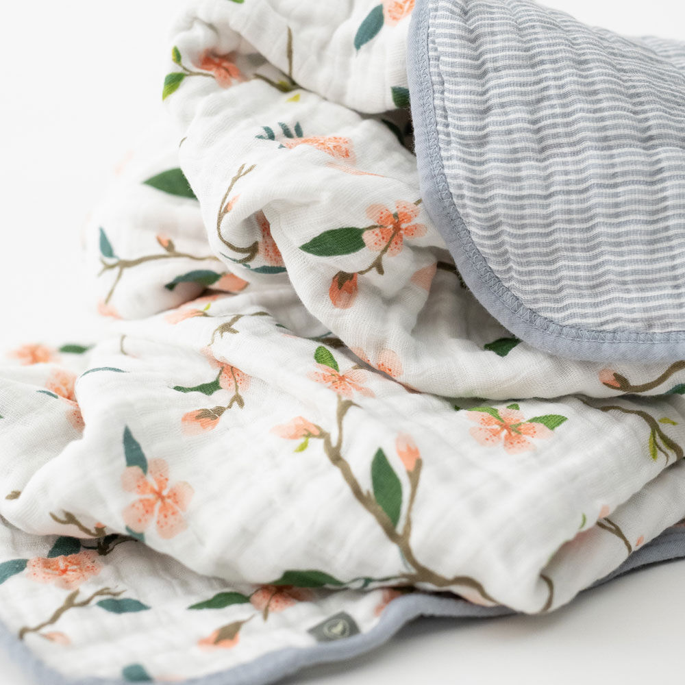 Red Rover Cotton Muslin Quilt Peach Blossom R Exclusive