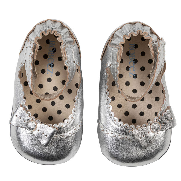 Robeez -  MiniShoez Catherine Silver 6-9M
