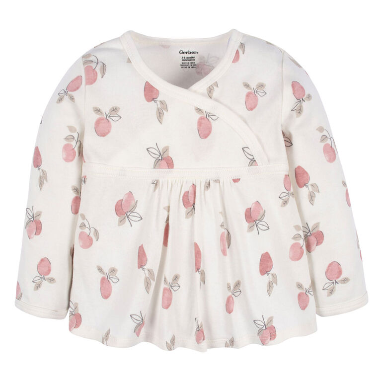 Vêtements pour enfants Gerber - Haut, pantalon et casquette 3 pièces - Appley Sweet - NB