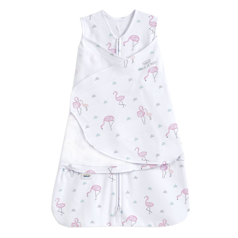 HALO SleepSack Swaddle - Cotton - Flamingos Small 3-6 Months