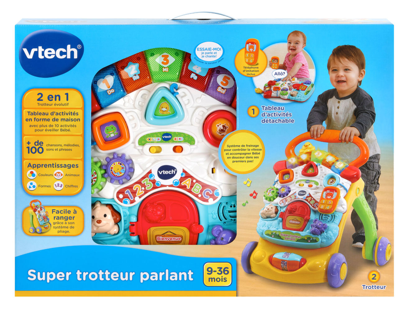 trotteur vtech rose