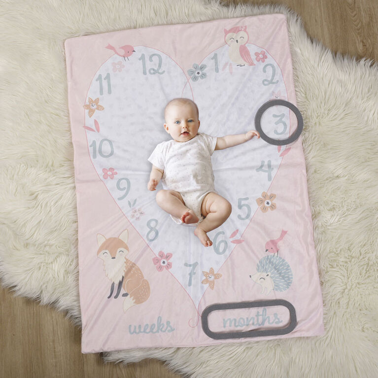 5 Piece Nursery Bundle, Pink Woodland