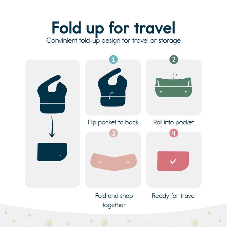 Tiny Twinkle - Mess Proof Easy Bib 3pk - Checkered Black, Blue, Green 6-24M