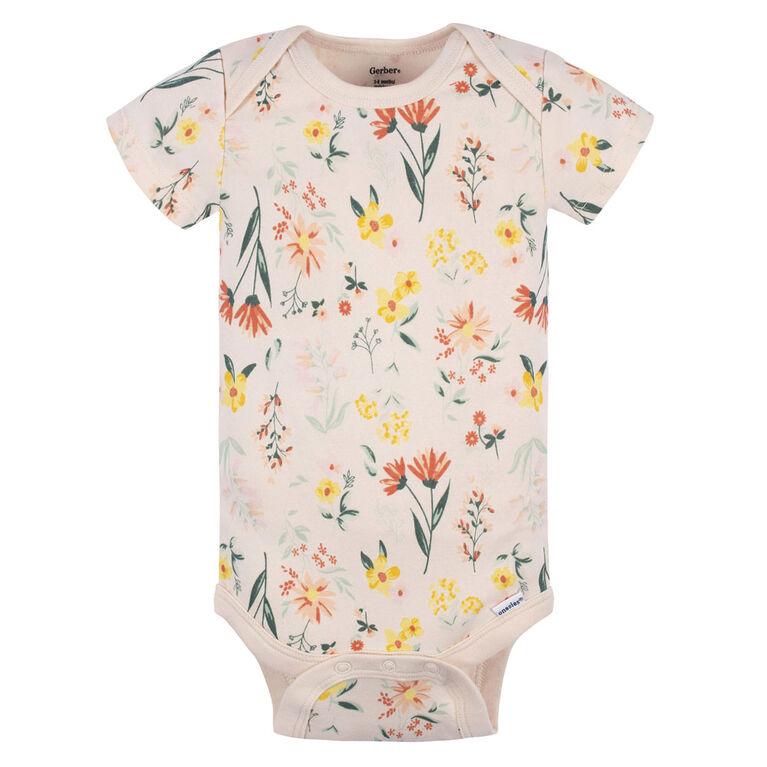 Gerber Childrenswear - Paquet de 3 combinaisons - Fleurs sauvages - 3-6M