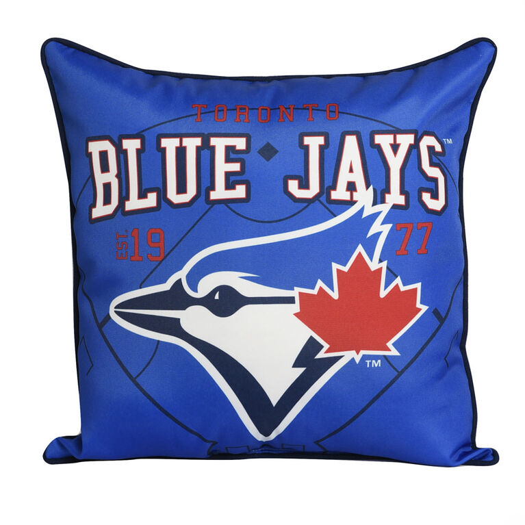 Oreiller Décoratif Réversible MLB des Toronto Blue Jays (18 "x18")