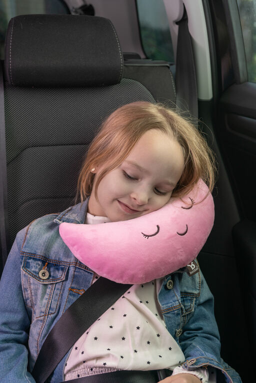 Benbat - Seat Belt Headrest - Moon / Pink / 2-12 Year Old