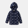 microfleece hooded zip-up jacket , size 18-24m - Blue