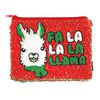 Sequins Fa La La La Llama Pouch