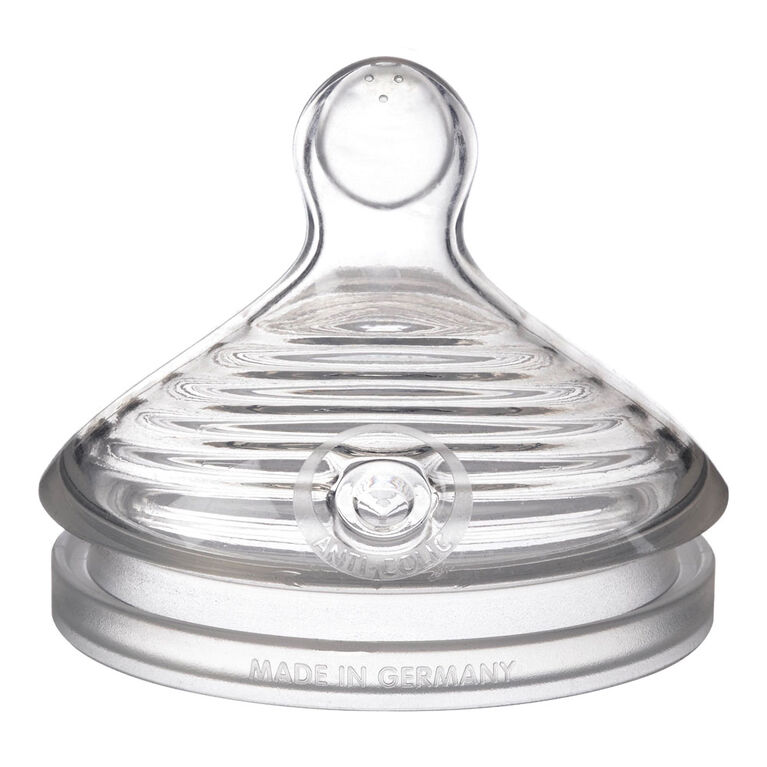 NUK Tétines de biberon à débit lent Simply Natural, paquet de 2, 0 mois et plus