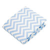 Kushies Drap Contour pour Poussette ou Panier Coton Flanelle Chevron Bleu