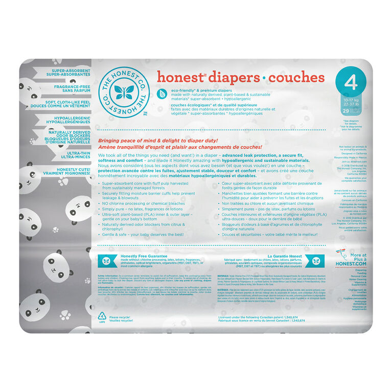 Honest Diapers Size 4 Pandas Babies R Us Canada