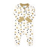 Baby Mode Interlock Coverall: Tan Bear 6-9M