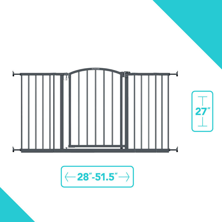 Extra Wide Decor Safety Gate Grey