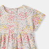 RISE Little Earthling Empire Dress Short Sleeve White Floral Print
