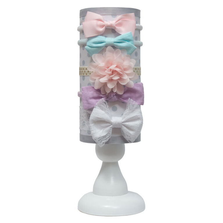 Elly & Emmy 5 piece headband stand White