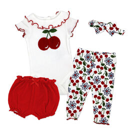 Mini Hop Ensemble de 4 Pièces : Cerise rouge