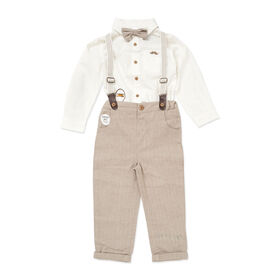 Little Gent Suspender Set Grey 2Y