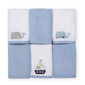 D&eacute;barbouillettes de Koala Baby paquet de 6 bleu.