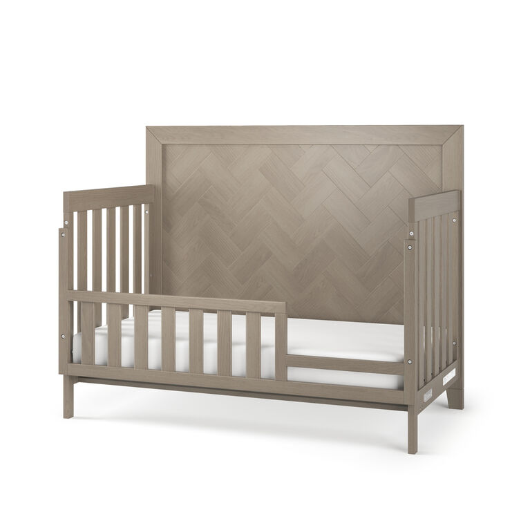 Child Craft Kieran 4-in-1 Convertible Crib, Crescent Gray