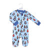 Baby Mode Grenouill&egrave;re de No&euml;l zipp&eacute;e en coton : Pingouin bleu 3-6M
