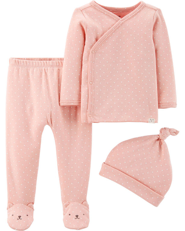 Ensembles 3 pi&egrave;ces Retour &agrave; la maison Carter's - rose, 9 mois