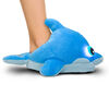 NightBuddies Light-Up Eyes Slippers Plush Dolphin Turquoise
