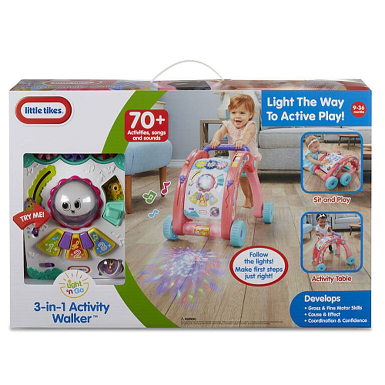 Little Tikes - Trotteur d'activités 3-en-1 (rose)