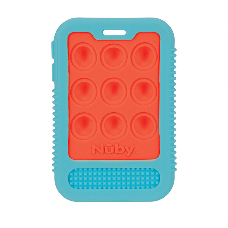 Jouet de dentition sensoriel Giggle Bytes de Nuby - Bleu et Orange