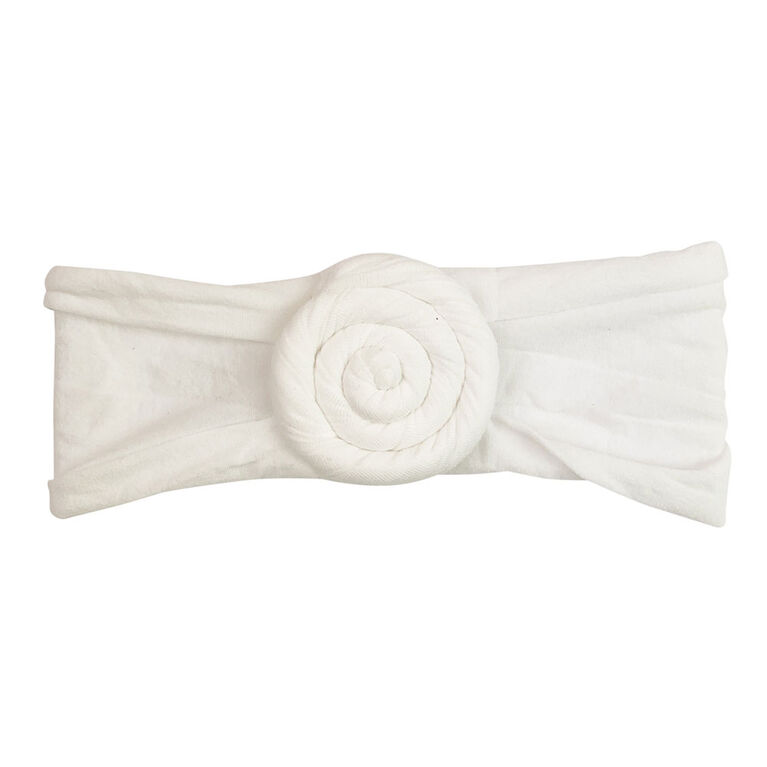 Baby Wisp - Headband - Nylon Turban Roll - White