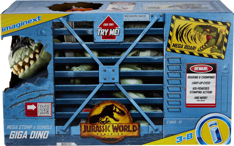 Fisher-Price Imaginext Jurassic World: Dominion Mega Stomp and Rumble Giga Dinosaur Toy