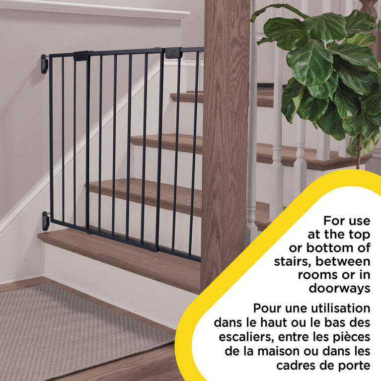 Safety 1st Top of Stairs Expanding Metal Gate - Black