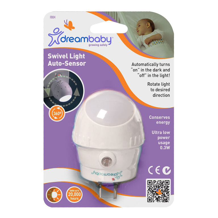 Dreambaby Veilleuse DEL à capteur automatique pivotant.