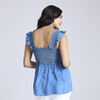 Motherhood Ruffle Sleeve Smocked Babydoll Top